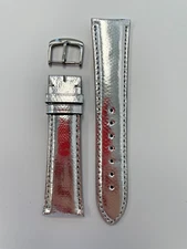 22mm Silver Genuine Reptile Watch Band - USA
