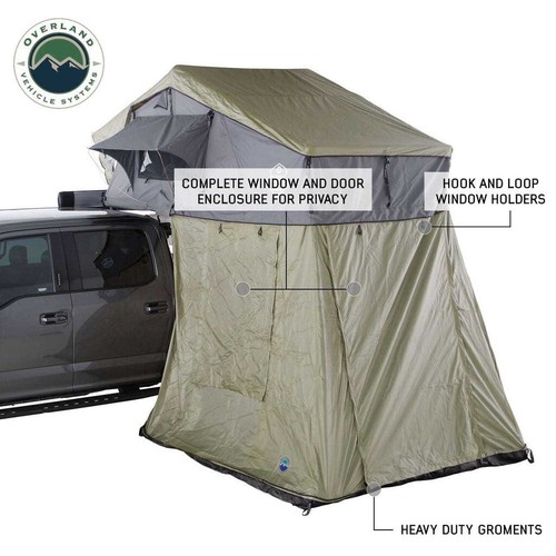 OVS Nomadic 2 Roof Top Tent Annex Green Base With Black Floor & Travel Cover - Picture 5 of 6
