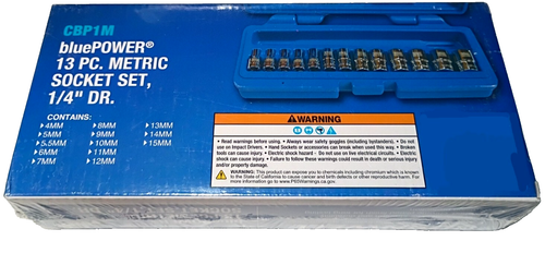 *New* Blue POWER Cornwell CBP1L 10 Pc 1/4 Dr Deep Socket Set, 6 Pt 3/16 - 9/16 - Bild 4 von 4