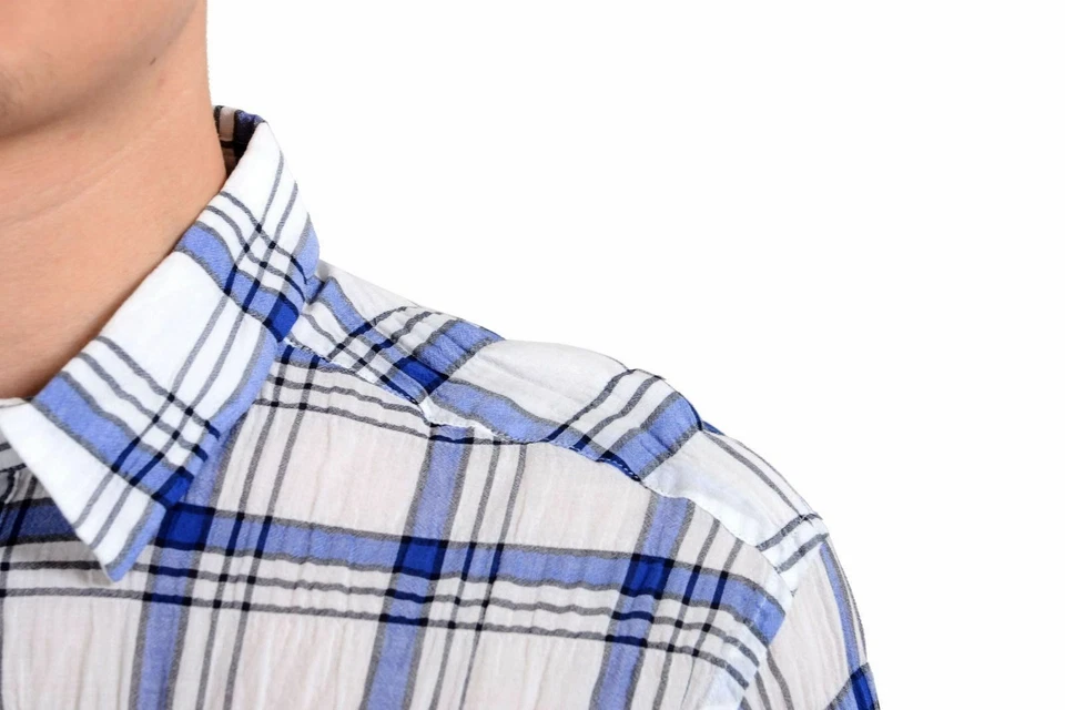 Camisa de vestir Dolce & Gabbana a cuadros con 1/2 botones para hombre talla 15,75 16 16,5 17 17,5 Foto 4 de 4