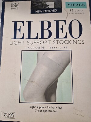 Elbeo 15 Denier Support Stockings - Barely Black Factor 6