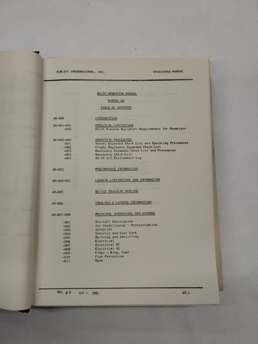 Airlift International DC-7 Operating Manual # 48-Original - Bild 3 von 24