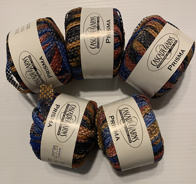 Cascade Yarns Prisma. Fashion Color 161 Golds .Tactel/Nylon. 1 Lot of 5 Balls.