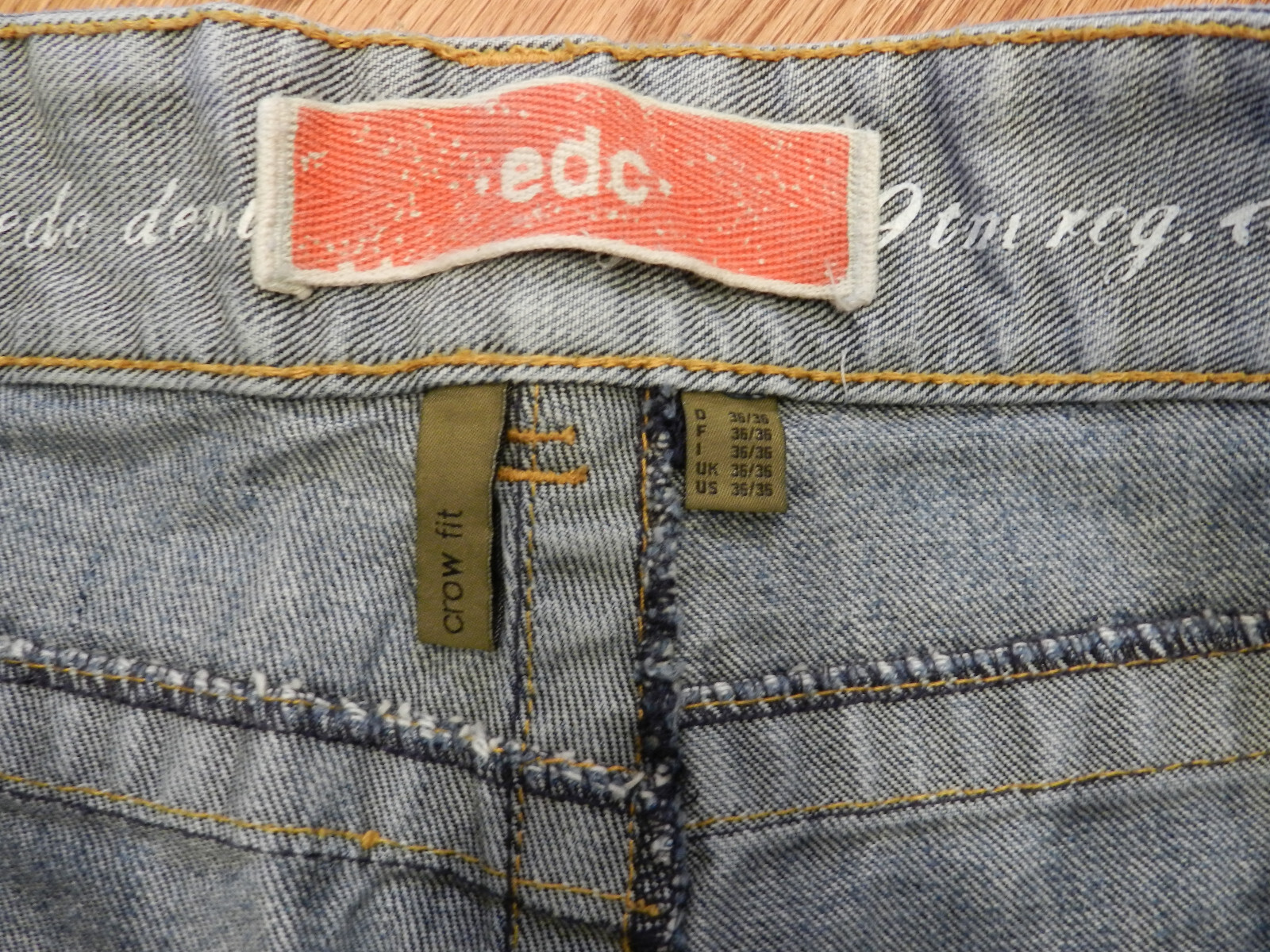 Esprit Men's Distressed Jeans Size W39 x L32.5  EDC CROW style - Very Nice! image 4