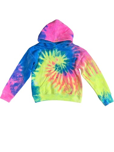 Dreamsicle Girls Neon Tie Dye Pullover Hoodie Sweatshirt With Pocket S - Picture 2 of 3