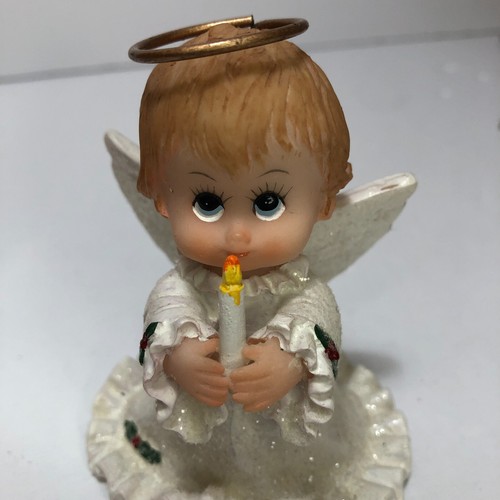VTG Ruth Morehead Holly Babes CHRISTMAS ANGELS FIGURES Lot of Two 3.5 inches - Picture 4 of 10