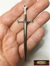 M01127-Silver MOREZMORE Miniature Sword Weapon 92 x 24 mm Doll Mini Prop