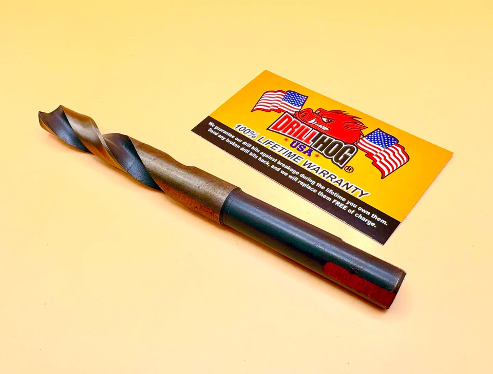 Hollow Drill Bits Drill Hog Silver &amp; Deming Drill Bit Set - Sizes 9/16" To 1", Super Premium M7 Warranty Large Drill Bit Set 1/2 Inch To 1