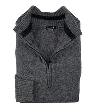 Smartwool Midweight Knit Gray Wool Blend Mens 1/2 Zip Sweater M 