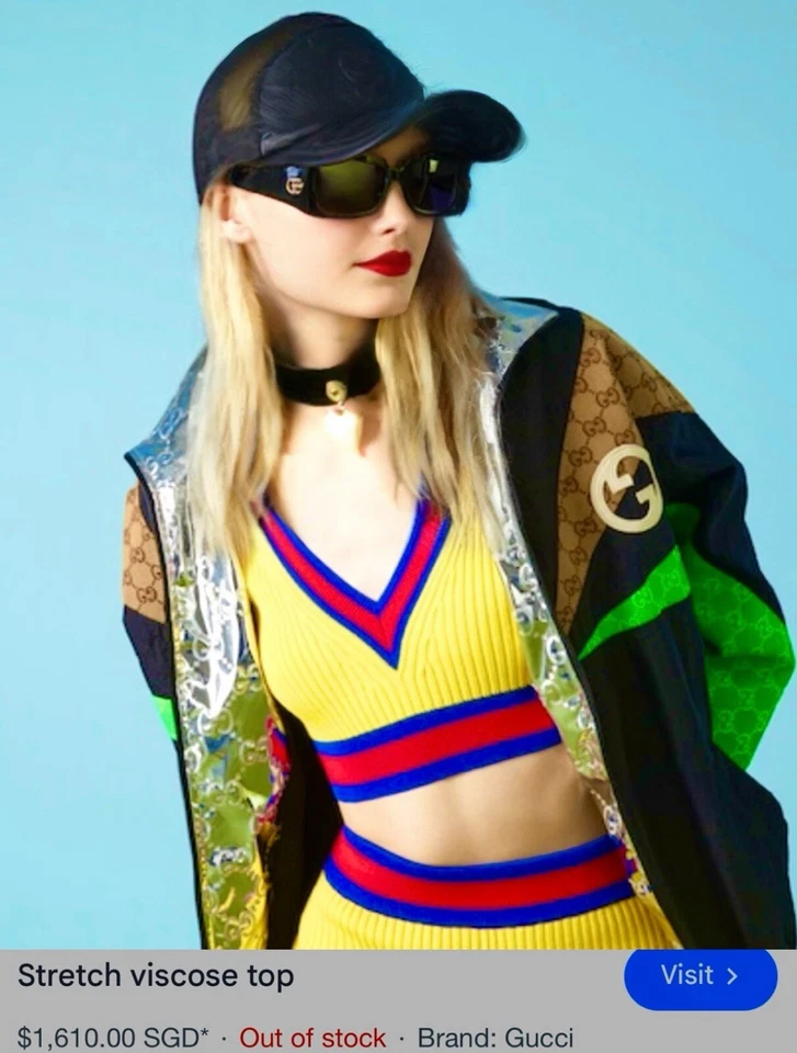 NUEVO CON ETIQUETAS 2k GUCCI 2024 Amarillo Suéter Taylor Top Sudadera Abrigo RECIBO 40 4 6 S M Foto 3 de 4