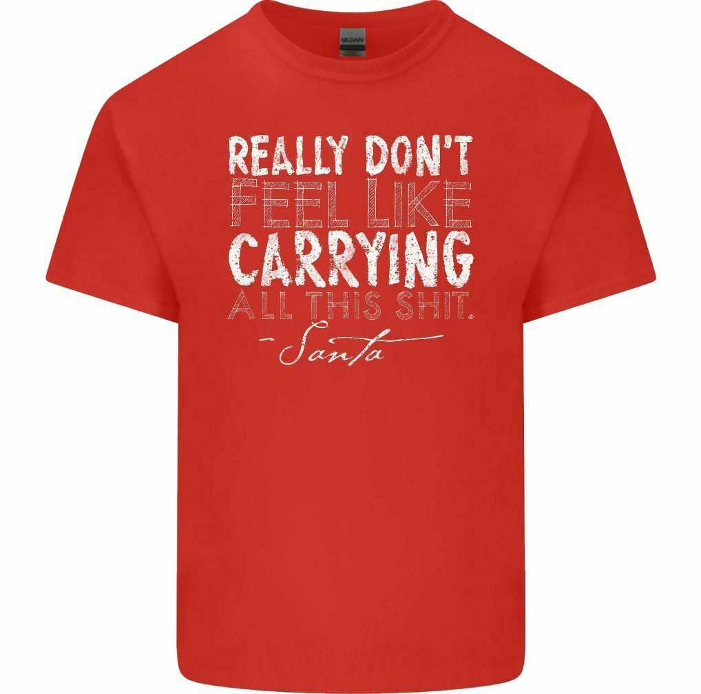 RHUDE Maglietta divertente natalizia Babbo Natale maleducato offensiva maglietta regali sacco pigro