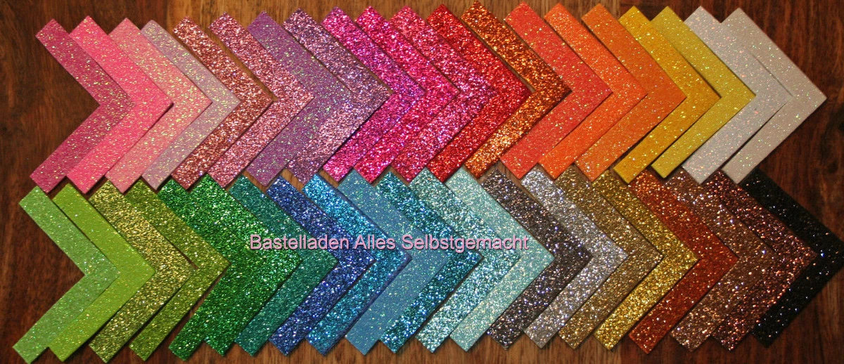 Glitzer Moosgummi irisierend Glitter 36 Farben 20x30 A4 1x2,20 € Versand