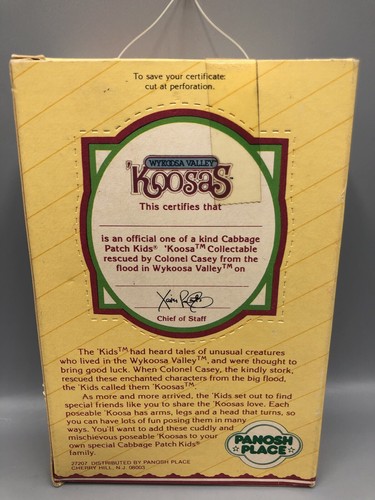 Vintage 1985 Cabbage Patch Kids Wykoosa Valley Koosas Posable Figure New in Box - Picture 4 of 8