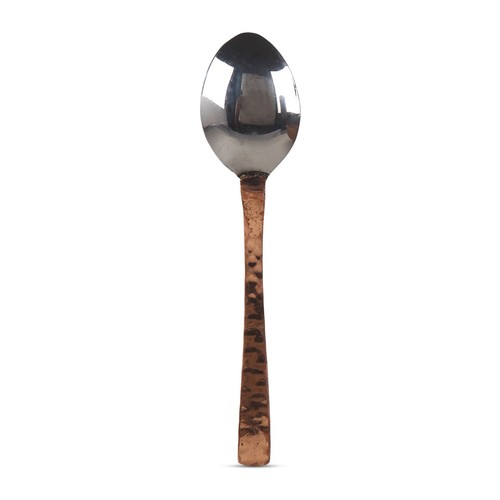 SUVIRA Handcrafted Ice Cream Bowl with Stand & 2Spoon, Copper & Stainless Steel - Picture 9 of 16
