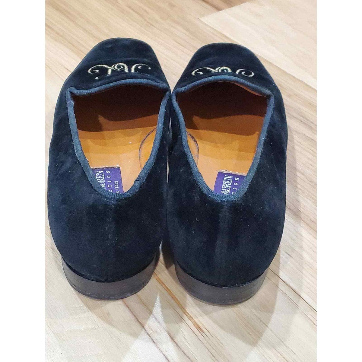 Ralph Lauren collection Monogram Velvet loafer shoe size 5.5  display picture 1