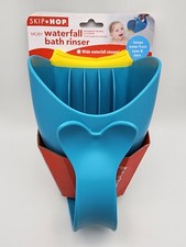 Skip Hop Baby Bath Rinse Cup Moby Whale Tear-Free Waterfall Rinser Blue New Tags