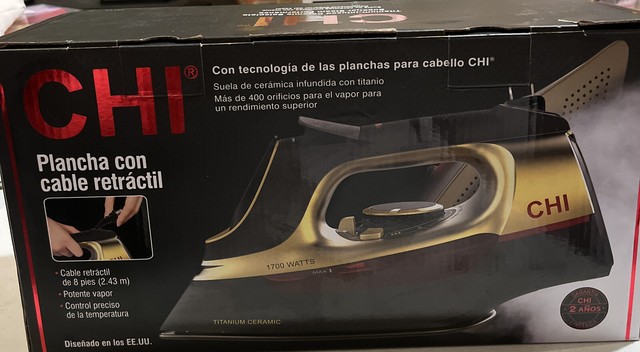 chi steam iron for clothes with titanium infused ceramic soleplate