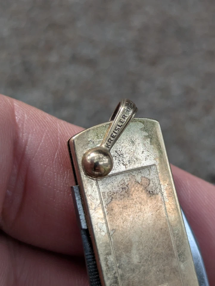 NAVAJA DE BOLSILLO VINTAGE KREISLER monograma - HOJA INOXIDABLE - CONTENIDO ORO O25 K1 Foto 4 de 4