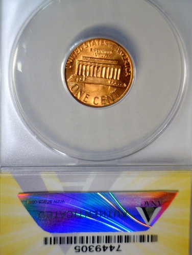 1985 Error ANACS MS64 HEAVY DIE CLASH Lincoln Cent NICE CH BU + RED Coin NR - Picture 3 of 7