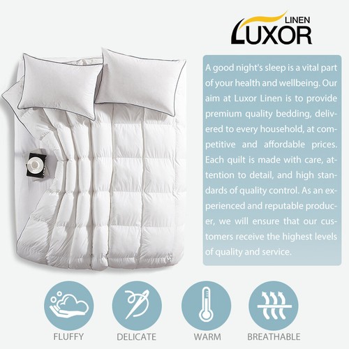 White Duck Down Feather Quilt Duvet Doona All Season Summer Winter All Size - Picture 6 of 14