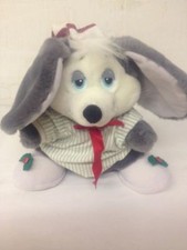 Bo Mouse Christmas Applause Vintage 1988 9" Plush Stuffed Grey PJs