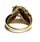 GIA certified 14k yellow gold 1.07ct SI1 G H diamond cluster ring 6.4g 7 — photo 4
