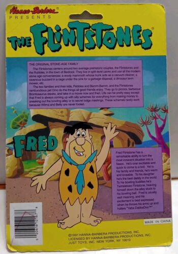 THE FLINTSTONES BEND-EMS HANNA BARBERA NEW 1991 4" - Picture 2 of 3