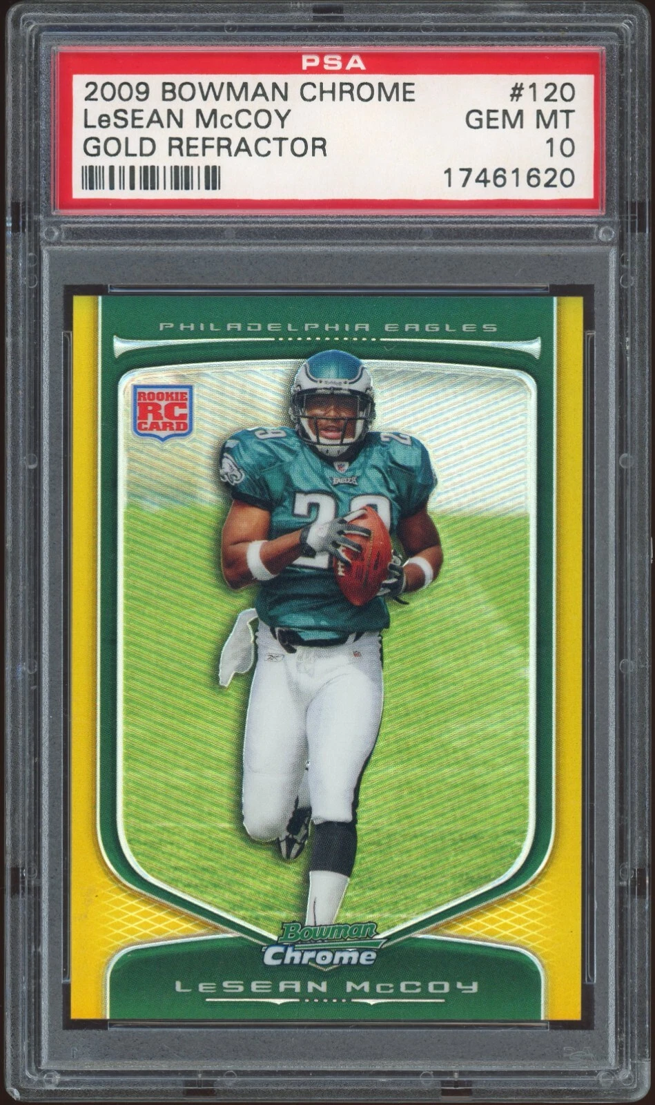 LeSean McCoy Bowman Chrome #120 Gold Refractor
