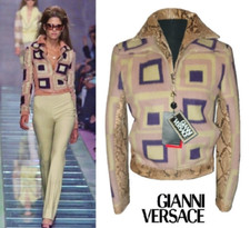 Gianni VERSACE ~ New RARE wool & pure snakeskin jacket ~ sz: S ; 38 - AUTHENTIC