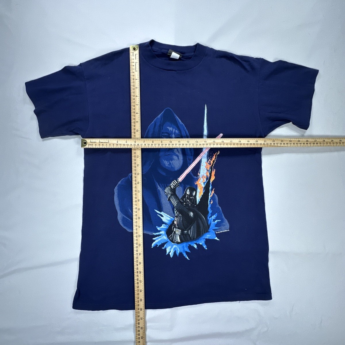 Vintage Sz L STAR WARS T-Shirt Single Stitch Obi Wan Darth Vader