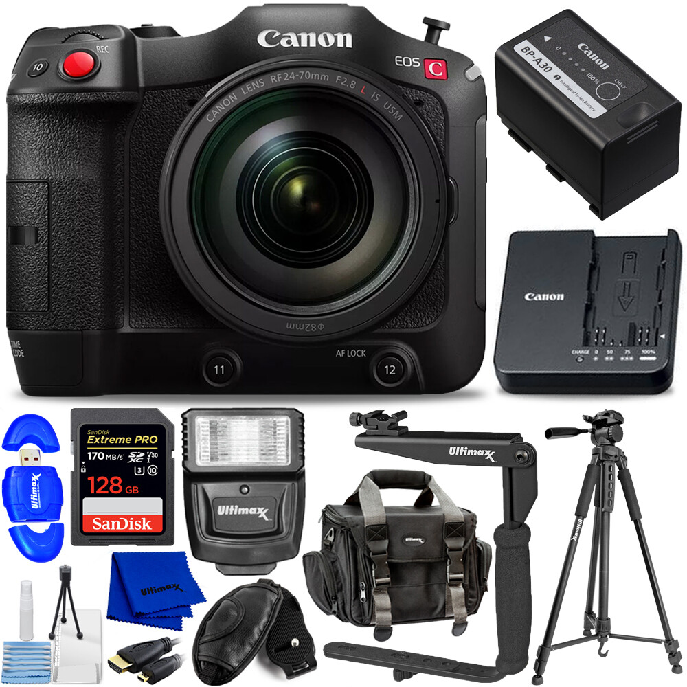 Canon EOS C70 Cinema Camera Kit with RF 24-70mm Lens 12PC