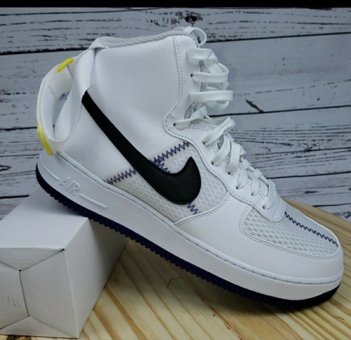 Nike Air Force 1 High '07 LV8 1 White Off Noir-Court Purple CI1117-100 Mens Sz 9