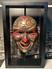 carnevale mardi gras maschera vintage da appendere a parete o espositore da tavolo decorativo 15,5”