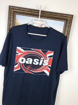 Vintage Oasis Band Shirt Big Logo Tee Over Print Mens Rare