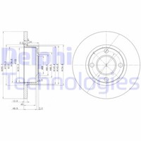 2X Delphi BG2752 Bremsscheibe FüR Audi