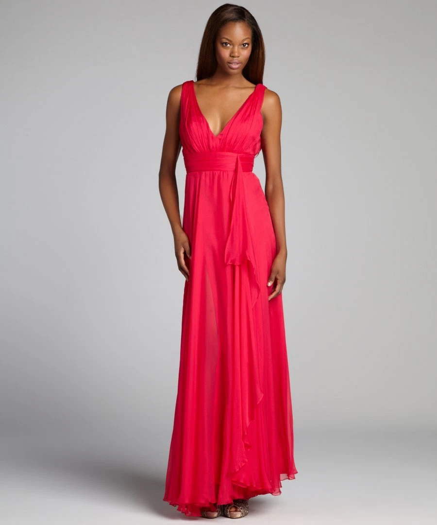 Silk chiffon top evening skirt