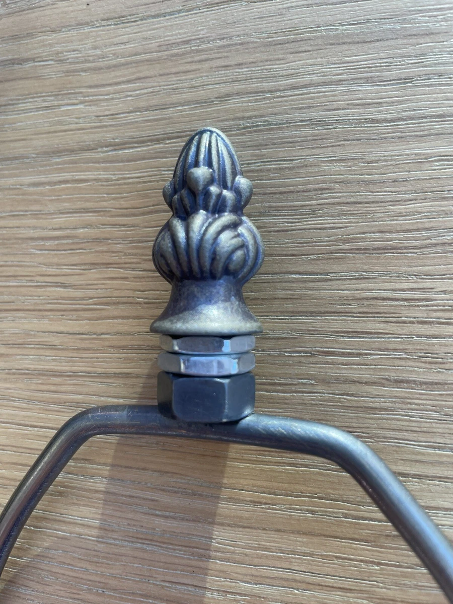 Portador de luz cardán arpa estilo Tiffany de 7" para lámparas de mesa acabado latón antiguo