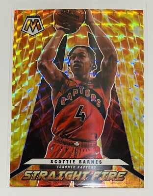 2021-22 Panini Mosaic Straight Fire Prizm Scottie Barnes Rookie