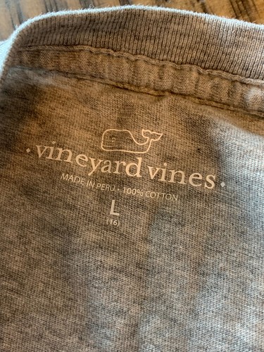 Kids 16 Large Vineyard Vines Long Sleeve Gray Shirt Winter Whale Snow Skiing - Picture 5 of 6