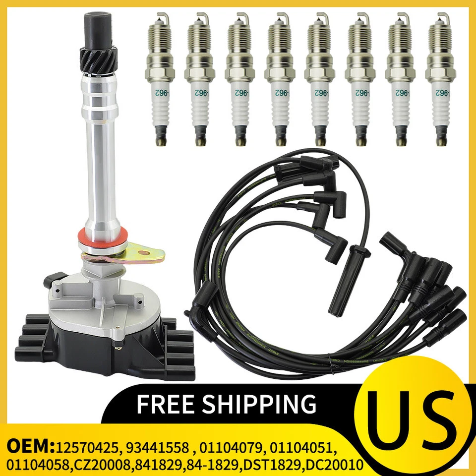 ✅Distributor & Spark Plugs & Wire for 96-02 GMC Cadillac Chevy 5.7L 93441558 OEM - Image 2 of 4