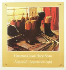 vintage original 1985 HAMPTON CLASSIC HORSE SHOW poster 24x25" HENRY KOEHLER