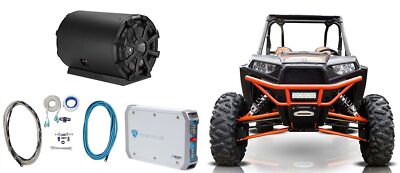 KICKER 46CWTB104 TB 10'' 800w Subwoofer+Enclosure+Amplifier 4 RZR/ATV/UTV/Cart