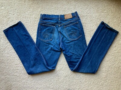 VINTAGE 1980s RALPH LAUREN POLO WESTERN DENIM JEANS 32W X 34L vtg