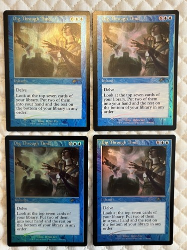 MTG: Dig Through Time FOIL Promo - Retro Frame (Play Set x4) - Picture 1 of 1