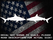 Pair Of Shark Silhouettes Die Cut Vinyl Car Truck Window Decal Sticker Us Seller