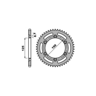 PBR 4521 CORONA TRASMISSIONE FERRO DENTI 45 PASSO 428 HONDA 125 CG ES 2006