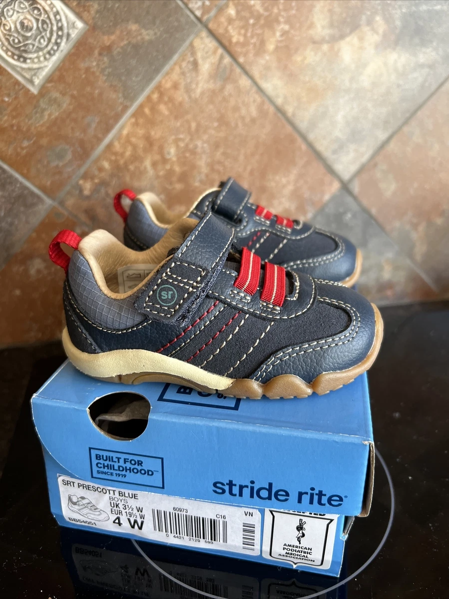 Stride Rite Children Shoes SRT PS Prescott Leather Blue Size
