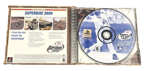 Triple Play 2001 Sony PlayStation 1, 2000 Black Label CIB Tested Works Great - Picture 2 of 4