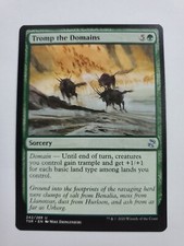 MTG Magic The Gathering Card Tromp the Domains Sorcery Green Time Spiral Remaste