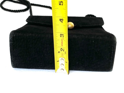 Bag Purse Evening Black Suede Mary Kay Vintage - Picture 19 of 21